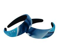 Dolphin-621 - Set di 2 fasce per capelli in velluto a turbante con parte superiore larga, alla moda, da donna, 2 misure