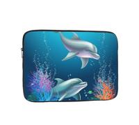 Dolphin and Fish - Custodia per computer portatile da 10 pollici, impermeabile, leggera, per computer portatile
