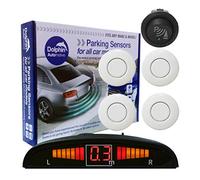 Dolphin Automotive DPS450F Sensori di parcheggio anteriori in 32 colori 4 sensori radar a ultrasuoni Kit Audio & Display Alert System Matt & Gloss Black +30 altri colori (bianco)