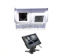 Dolphin Automotive Telecamera posteriore per camper, doppia doppia, 12 V, per retromarcia commerciale (telecamera con monitor da 7 pollici)