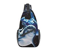 Dolphin Black Orange Red Phoenix Uomo Donna Sling Zaino Multiuso Borsa da viaggio Zaino da viaggio Borsa a tracolla antifurto