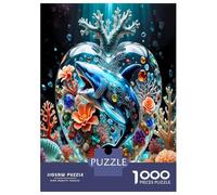 Dolphin Bubble Coral 1000 Pezzi Puzzle Per Adulti Underwater Utopia Magic Puzzle Premium Cartone Riciclato - Sfida Educativa, Gioco in Casa, Regalo Geniale Per Bambini Principianti 38x26cm/1000pcs
