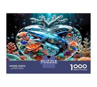 Dolphin Bubble Coral 1000 Pezzi Set Puzzle Underwater Utopia Magic Puzzle Classico Cartone Robusto - Puzzle Per Coppie Ultra Difficili, Top Valutato, Attività Perfetta in Casa 70x50cm/1000p