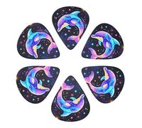 Dolphin Guitar Picks 6 Pack Sottili Medio Pesanti Spessore Chitarre Plettri per Chitarra Acustica Elettrica Ukulele Basso 0.46mm