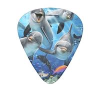 Dolphin In The Coral Reef - Set di 12 pagaie per chitarra, yukri, 3 spessori