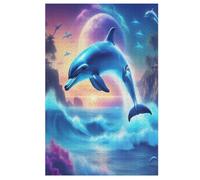 Dolphin Jigsaw Puzzle 1000 Pezzi Per Adulti Gioco Jigsaw Toys Adolescenti Puzzles Gifts Decorazione Murale 78×53cm