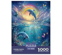 Dolphin Jigsaw Puzzle Impossibili 1000 Pezzi Decorazione Per La Casa. Giochi Rilassamento E Intelligence Per Adulti E Bambini Da 12 Anni 38x26cm/1000pcs