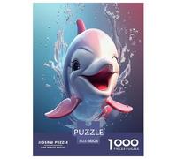 Dolphin Jigsaw Puzzle Impossibili 1000 Pezzi Decorazione Per La Casa. Rilassamento E Intelligence Per Adulti E Ragazzi Da 14 Anni 38x26cm/1000pcs