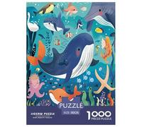 Dolphin Jigsaw Puzzle Impossibili 1000Pcs Decorazione Per La Casa. Rilassamento E Intelligence Per Adulti E Ragazzi Da 14 Anni 38x26cm/1000pcs