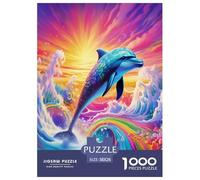 Dolphin Jigsaw Puzzle Impossibili 1000Pcs Decorazione Per La Casa. Rilassamento E Intelligence Per Adulti E Ragazzi Da 14 Anni 38x26cm/1000pcs
