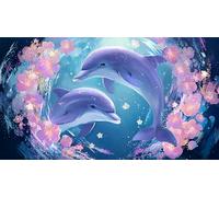 dolphin Jigsaw Puzzle Impossible 1000 Pezzi Decorazione per la casa. Giochi di Rilassamento e Intelletto per Adulti e Bambini da 12 Annidolphin75x50cm/1000pcs