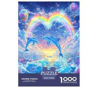 Dolphin Jigsaw Puzzle Impossible 1000 Pezzi Decorazione Per La Casa. Rilassamento E Intelligence Per Adulti E Ragazzi Da 14 Anni 70x50cm/1000pcs