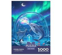 Dolphin Jigsaw Puzzle Impossible 1000Pcs Decorazione Per La Casa. Rilassamento E Intelligence Per Adulti E Bambini Da 12 Anni 70x50cm/1000pcs