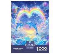 Dolphin Jigsaw Puzzle Impossible 1000Pcs Decorazione Per La Casa. Rilassamento E Intelligence Per Adulti E Ragazzi Da 14 Anni 38x26cm/1000pcs
