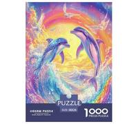 Dolphin Jigsaw Puzzle Impossible 1000Pcs Decorazione Per La Casa. Rilassamento E Intelligence Per Adulti E Ragazzi Da 14 Anni 38x26cm/1000pcs