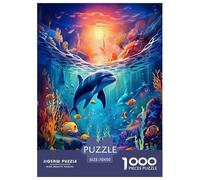 Dolphin Jigsaw Puzzle Impossible 1000Pcs Decorazione Per La Casa. Rilassamento E Intelligence Per Adulti E Ragazzi Da 14 Anni 70x50cm/1000pcs