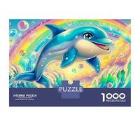 Dolphin Joy Puzzle Da 1000 Pezzi in Cartone Riciclato Extra Spesso Per Hobbyisti Di Puzzle, Allenamento Cognitivo E Logico, Attività Di Tempo Libero Nel Weekend, Top Valutato Rapporto Qualità-Prezzo