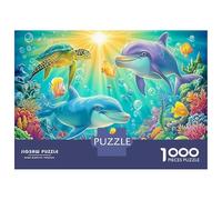 Dolphin Love Puzzle Per Adulti. Sea Turtle 1000 Pezzi Sfida Impossibile Per Bambini Puzzle Principianti 70x50cm/1000pcs