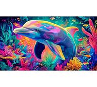 dolphin Puzzle 1000 pezzi per adulti - Gioco per la famiglia divertente Sfida educativa difficile 38x52/1000pcs