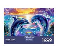 Dolphin Puzzle 1000 Pezzi Puzzle Adulti Impegnativo E Difficile Per Straordinario Regalo Per Amore E Amico 70x50cm/1000pcs
