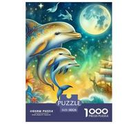 Dolphin Puzzle Da 1000 Pezzi Per Adulti E Ragazzi Jigsaw Gigante Multicolore Moderno Educativi Compleanno Travel Gift Qualità Premium 38x26cm/1000pcs