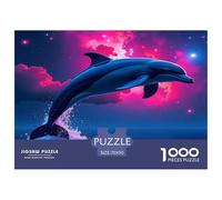 Dolphin1000 Pezzi Puzzle CittàAnimal Dolphins Divertimento Per Adulti Puzzle Animali Divertenti Per Uomo E Donna Regalo Giocattolo Colorato Per La Famiglia70x50cm/1000pcs