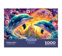 Dolphins Face by Rainbow And Bubbles Puzzle Da 1000 Pezzi Playful Dolphin Perfetto Regalo Per Ragazzi, Ragazze, Uomini E Donne 52x38cm/1000pcs