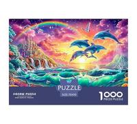 Dolphins Fly over Waves by Colorful Castle Puzzle Da 1000 Pezzi Dolphin Giochi Di Puzzle Per La Famiglia Per Tutte Le Età 70x50cm/1000pcs