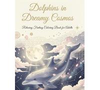 Dolphins in Dreamy Cosmos: Relaxing Fantasy Coloring Book for Adults