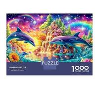 Dolphins Jump by Cosmic Castle Puzzle Da 1000 Pezzi Playful Dolphin Cartone Riciclato, Ottimo Regalo Per Tutte Le Età 52x38cm/1000pcs