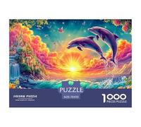 Dolphins Leap by Castle at Sunset Puzzle Da 1000 Pezzi Dolphin Ottimo Regalo Per Bambini E Adulti 70x50cm/1000pcs