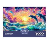 Dolphins Leap, Vivid Waves, Castle & Blooms Puzzle Da 1000 Pezzi Dolphin Perfetto Regalo Per Ragazzi, Ragazze, Uomini E Donne 70x50cm/1000pcs