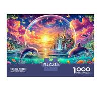 Dolphins Swim by A Bubble Castle Puzzle Da 1000 Pezzi Playful Dolphin Puzzle Classici Per Tutte Le Età 52x38cm/1000pcs