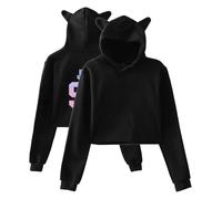 Dolpind Bangtan ragazzi Suga V Jungkook Jimin Rap Jhope Jin Felpa con cappuccio Love Yourself Cat Ear Pullover, Nero Jung Kook, Medium