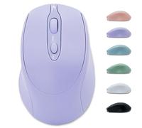 Dolrso Mouse Bluetooth, mouse wireless ricaricabile per laptop/iPad/MacBook Pro/Air, mouse silenzioso portatile sottile per Surface Pro/PC/Lenovo/tablet Samsung (viola)