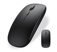Dolrso Mouse senza fili Bluetooth per iPad/MacBook Pro/Air /Laptop/pc Mouse silenzioso ricaricabile portatile sottile per Surface Pro/Lenovo/Samsung Tablet (nero)
