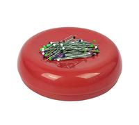 Dolstar Puntaspilli magnetico con 100 puntine in plastica, supporto magnetico per cucito e trapuntatura (rosso)