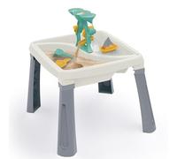 DOLU Tavolo creativo 3 in 1 per bambini a partire dai 24 mesi in su, con sabbia e acqua, colore: bianco e grigio