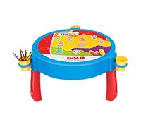 Dolu- Tavolo attività 2 in 1 con 100 Pezzi Costruzioni e matite Colorate, Multicolore, 40894