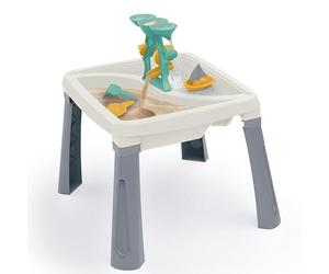 DOLU Tavolo creativo 3 in 1 per bambini a partire dai 24 mesi in su, con sabbia e acqua, colore: bianco e grigio