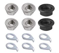 Dolvitrny Acciaio al carbonio Per Mozzo Della Bici Dado Motore e Rondella di Sicurezza Kit per Anteriore e Posteriore Elettrico Per Asse Ruota M8 M9.5 M10 Mountain Per Sostituzione Della Bici