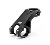 Dolvitrny Attacco manubrio della bicicletta in lega di alluminio 6061 6061 lavorato a CNC con bloccaggio antiscivolo per mountain bike DH Racing Downhill Componenti argento (nero 31,8 mm)