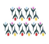 Dolvitrny Bordo paesaggistico in plastica con design a tulipano, pali per bordi da giardino ad incastro, senza scavare il bordo del prato, per divisori e vialetti del cortile