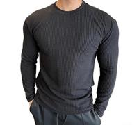 Dolvitrny Camicia casual a maniche lunghe da uomo per uso quotidiano | Abbigliamento primaverile e autunnale, casual da ufficio, per gite nel fine settimana, comodo tutto il giorno, per uno