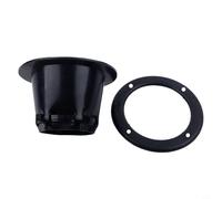 Dolvitrny Copertura impermeabile per cavi di sterzo per barca, in vinile, nera, per guarnizione motore fuoribordo, 120 mm, con fori di montaggio