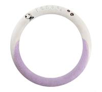 Dolvitrny Coprivolante a forma di panda in caldo finto visone, antiscivolo | Accessori per auto carini per ragazze, copertura ad anello in gomma antiscivolo, accessorio essenziale per la guida invernale
