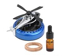 Dolvitrny Diffusore per aromaterapia per cruscotto auto, a energia solare, girevole, design elicottero ABS + lega di alluminio, fragranza ad alta efficienza energetica (blu)