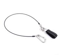 Dolvitrny Guinzaglio in corda per apnea in acciaio inossidabile 316 per immersioni subacquee e snorkeling, riflettente, resistente all'acqua salata, caviglia o polso regolabile in neoprene