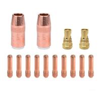 Dolvitrny Kit ugello e diffusore di ricambio per Bernard NS-5818C, per -1 torcia MIG con 10 punte (T-023/T-030/T-035/T-045), industriale (T-035)