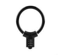 Dolvitrny Lucchetto a U con combinazione a 4 cifre, resistente, con anello in acciaio da 12 mm, nucleo in lega di zinco e rivestimento protettivo in PVC, per tutte le stagioni (nero)